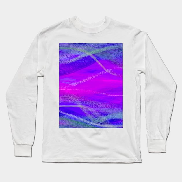 blue brushstroke Long Sleeve T-Shirt by SikiuFactory